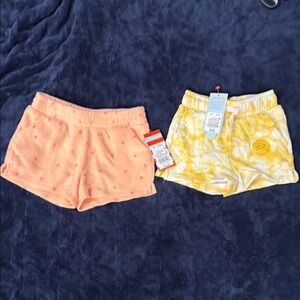Cat & Jack Yellow and White Tie-Dye Shorts
